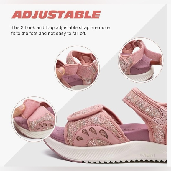 NWT Walking Sandals Women, Arch Support Hiking Sandals Orthotics - Picture 10 of 12